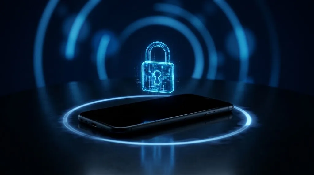 Instagram desativado representado por smartphone apagado com cadeado digital azul